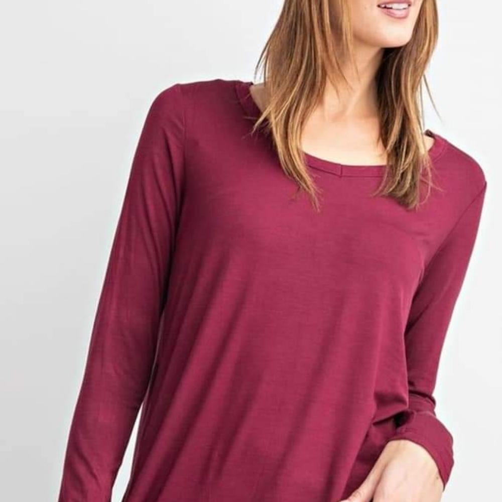 Rae Mode Burgundy Top- CLEARANCE SALE